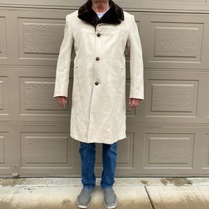 Best Season Mate Mens 42L All Weather Winter Trench Coat Vintage 70s neutral